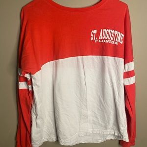 ST AUGISTINE LONGSLEEVE SOVENIR BASEBALL STYLE SHIRT